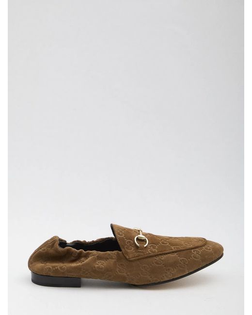 Gucci White Jordaan Leather Loafers