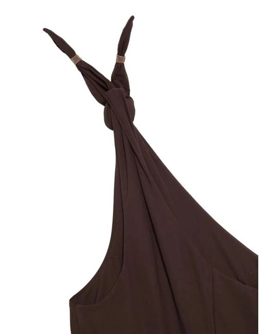 Brunello Cucinelli Brown One Piece Swimsuit