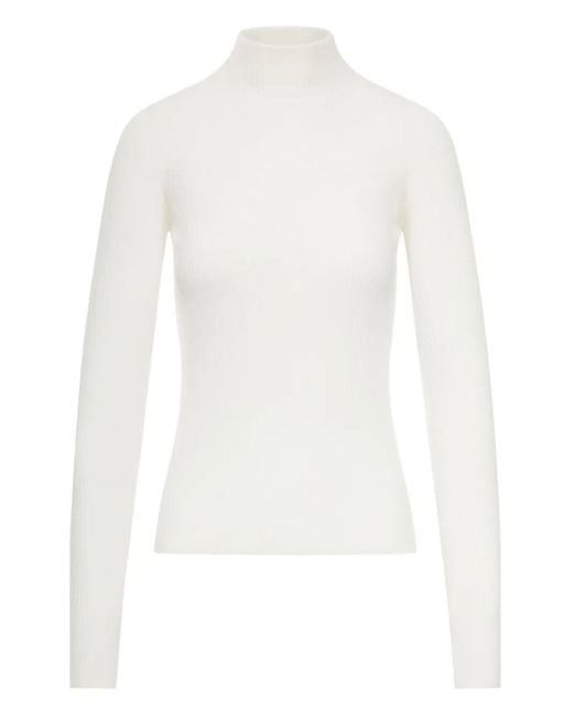 Max Mara White "Niagara" Classic Pullover