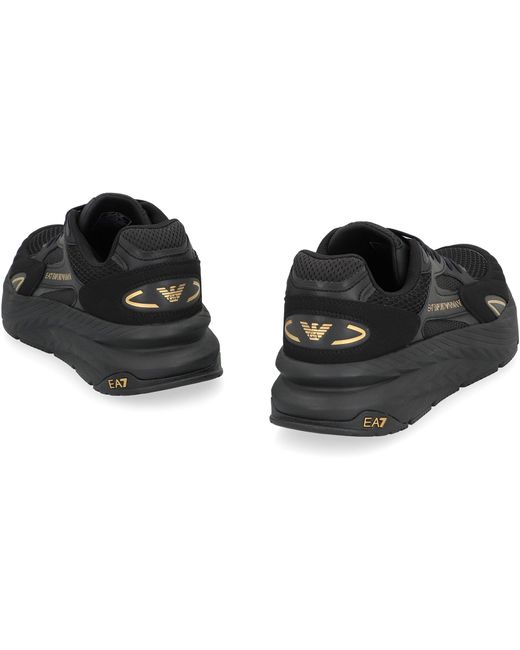 EA7 Black Mesh Sneakers for men