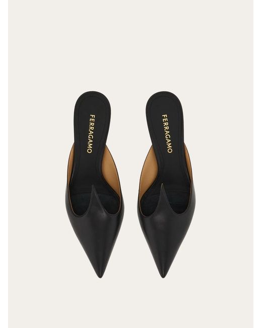 Ferragamo White Heart Upper Mule