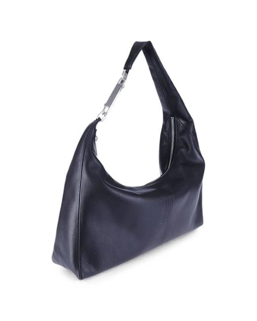 Rick Owens Blue Gemini Leather Shoulder Bag