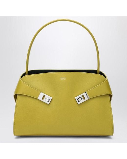 Ferragamo Yellow Shoulder Bag 'Hug'