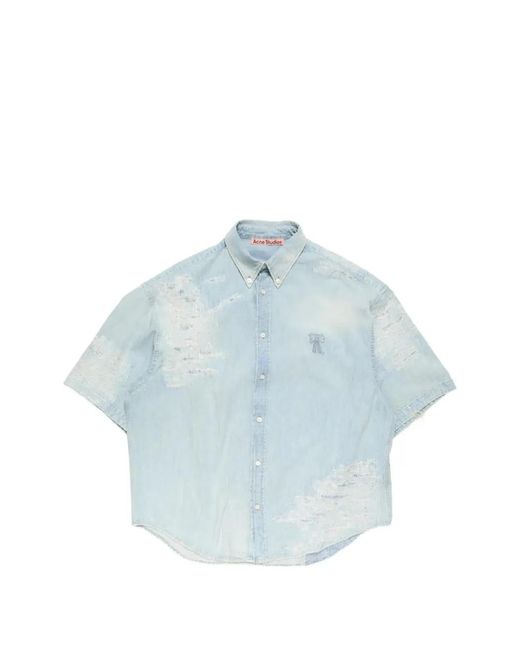 Acne Blue Mini Shirt For for men