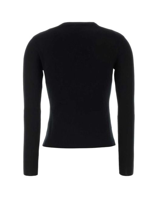 Max Mara Black Wool Manto Sweater