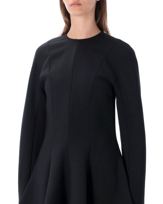 Stella McCartney Black Peplum Wool Dress