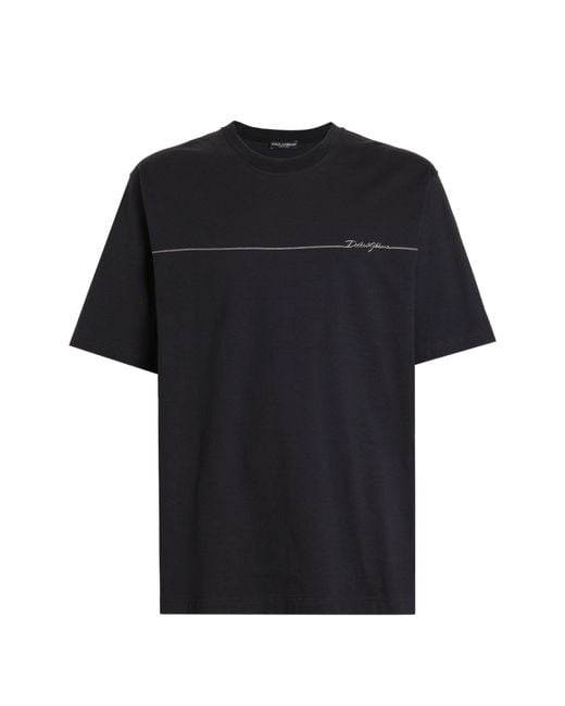 Dolce & Gabbana Black Dolce & Gabbana Tshirt Mcorta Giro for men