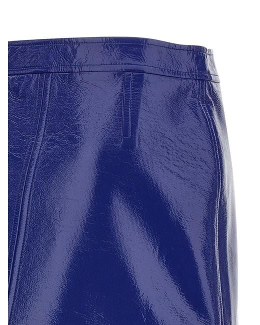 Courreges Blue 'Reedition Vinyl' Skirt