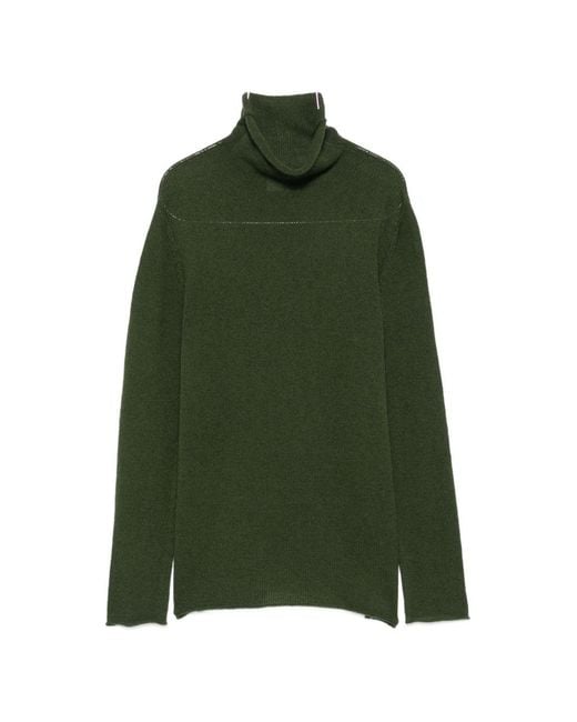 Be You Green Cashmere Turtle-Neck Sweater