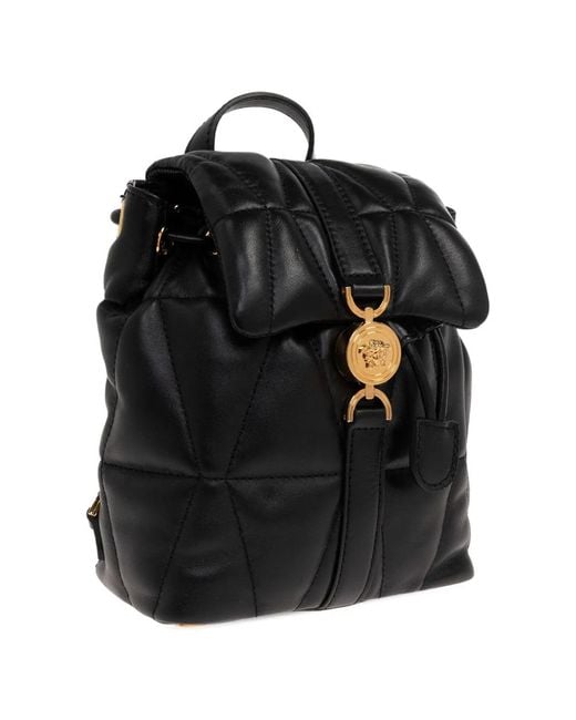 Versace Black Backpack Lamb Leather