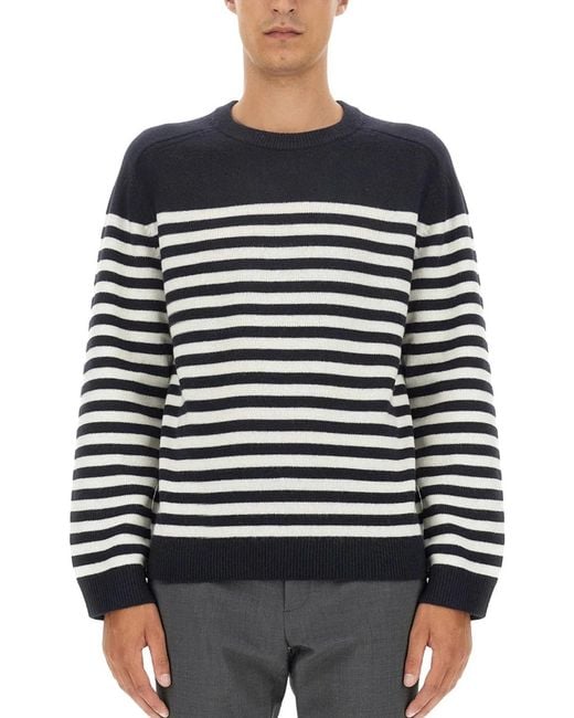 Theory Black Striped Shirt for men