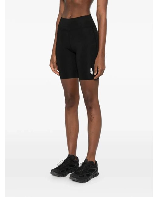 Autry Black Cyclist Shorts