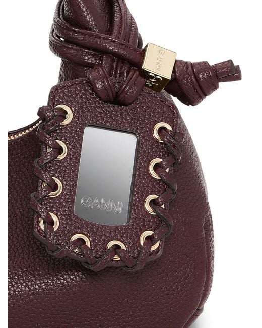 Ganni Purple Borsa Hobo Small