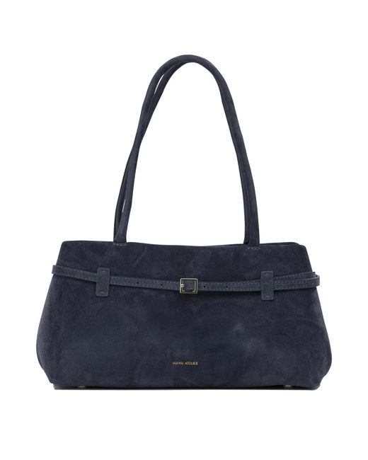 MANU Atelier Blue "Le Cambon East West" Medium Shoulder Bag