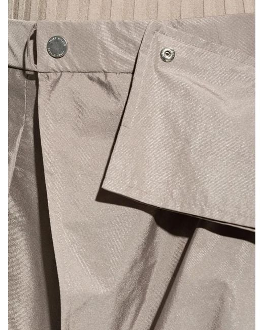 HOMME PLISSÉ White Homme Plisse "Akimbo" Volume Trousers