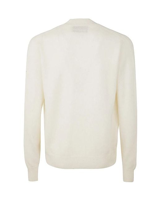 Original Vintage Style White Wool Cashmere Cardigan for men