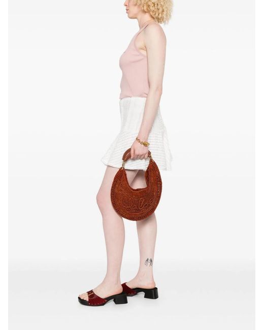 Chloé Brown Summer Banana Rafia Hobo Bag