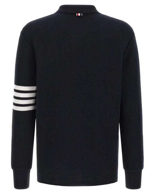 Thom Browne Blue '4 Bar' Polo Shirt for men