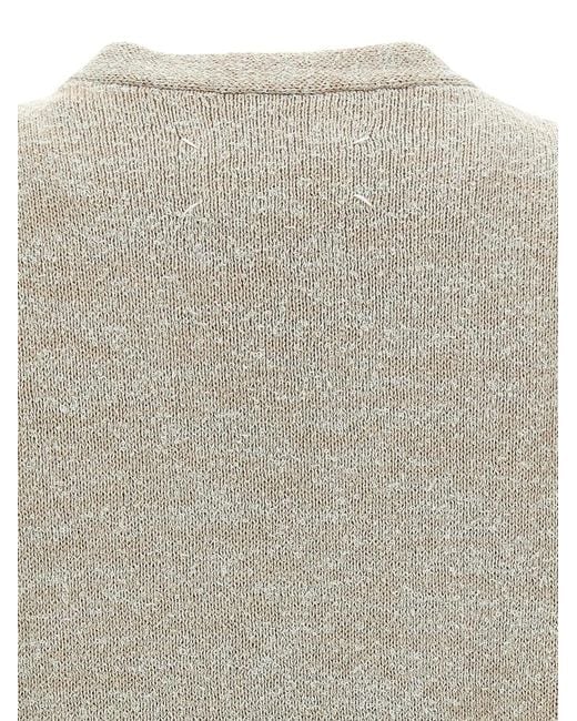 Maison Margiela Natural Bouclé Knit Vest for men