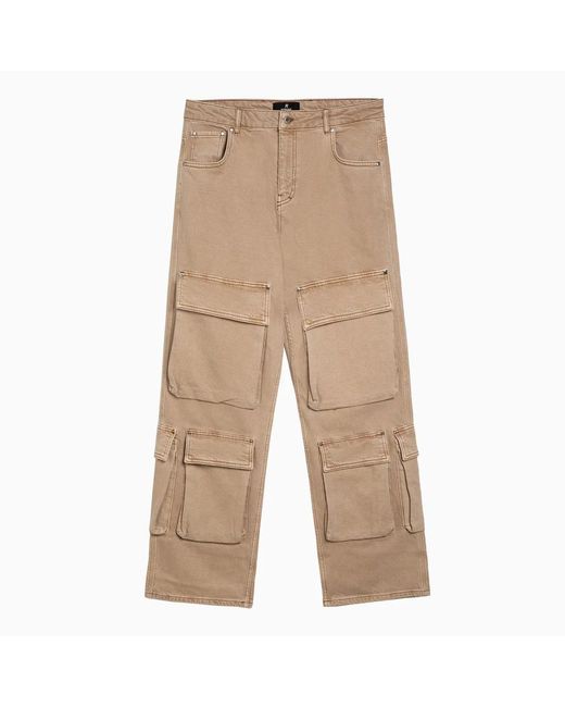 Represent Natural R3Ca Denim Cargo Trousers for men