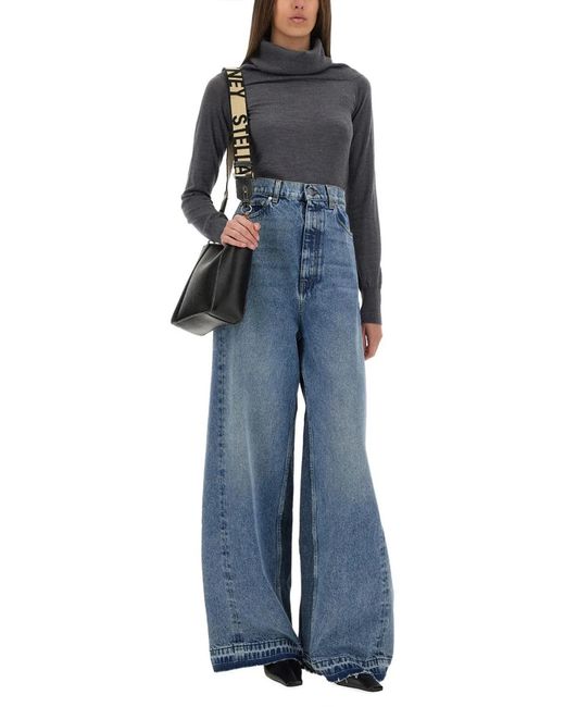 Stella McCartney Black Virgin Wool Turtleneck Sweater