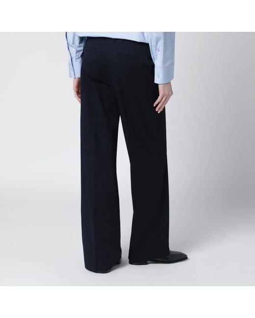 PT Torino Blue Francoise Cotton Blend Trousers