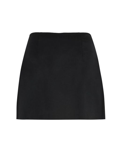 Prada Black Wool Mini Skirt