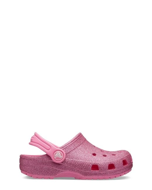 CROCSTM Pink Classic Glitter Clog