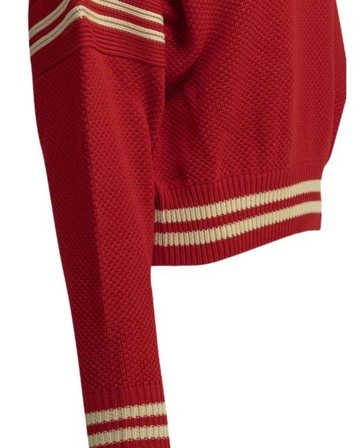 Golden Goose Deluxe Brand Red Cotton Crewneck Sweater