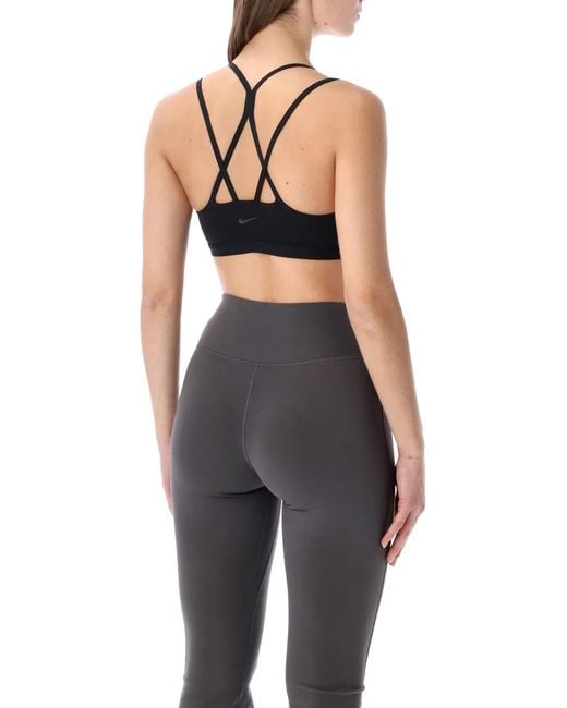 Nike Black Zenvy Strappy Light-Support Padded Bra