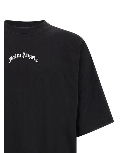 Palm Angels Black 'Classic Logo' T-Shirt for men