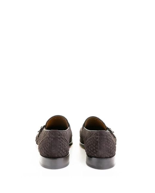 Doucal's Gray Double Buckle Moccasin for men