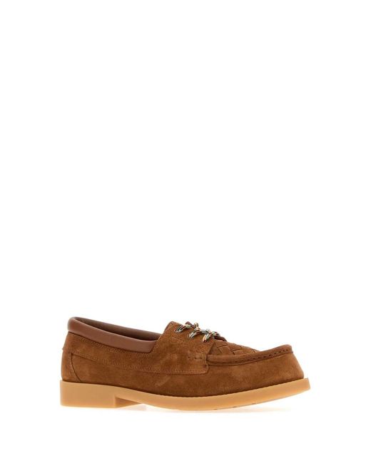Bottega Veneta Brown Caramel Suede Pier Boat Shoes for men