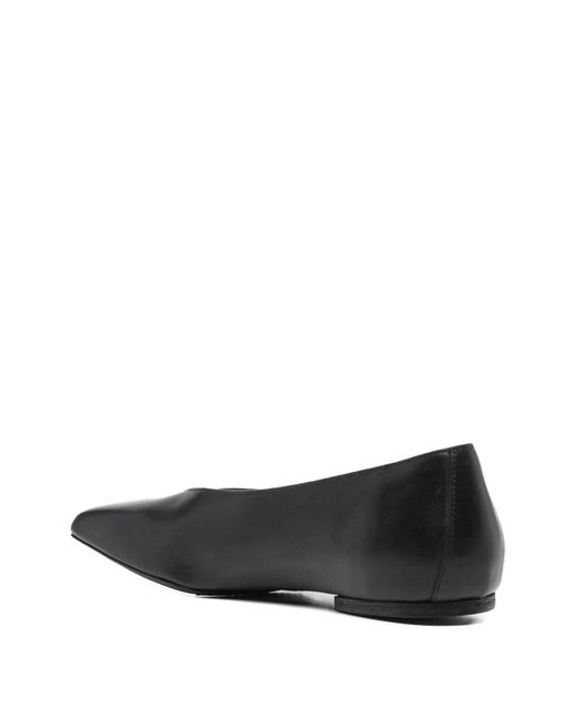Rick Owens Gray Leather Ballet Flats