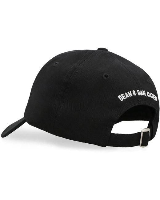 DSquared² Black Logo Baseball Cap for men