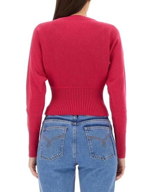 Moschino Red Peace Symbol Jersey