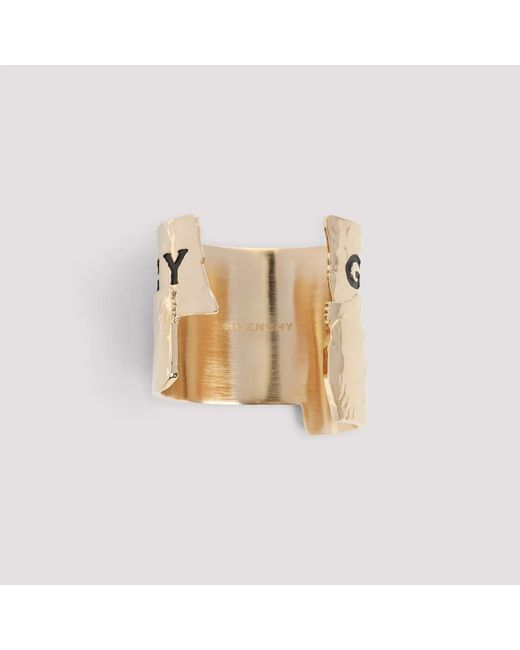 Givenchy Metallic Tape Textured Metal Cuff Bracelet