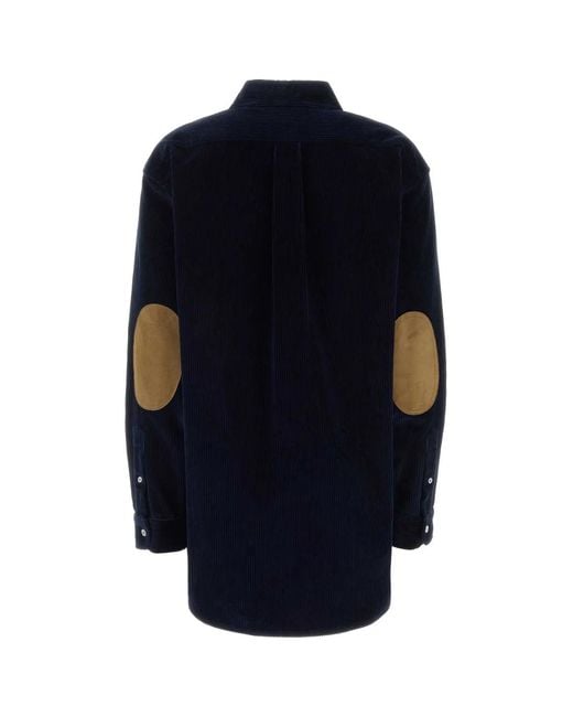 Miu Miu Blue Dark Corduroy Shirt