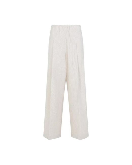 Dries Van Noten White Ecru Pila Cotton Pants