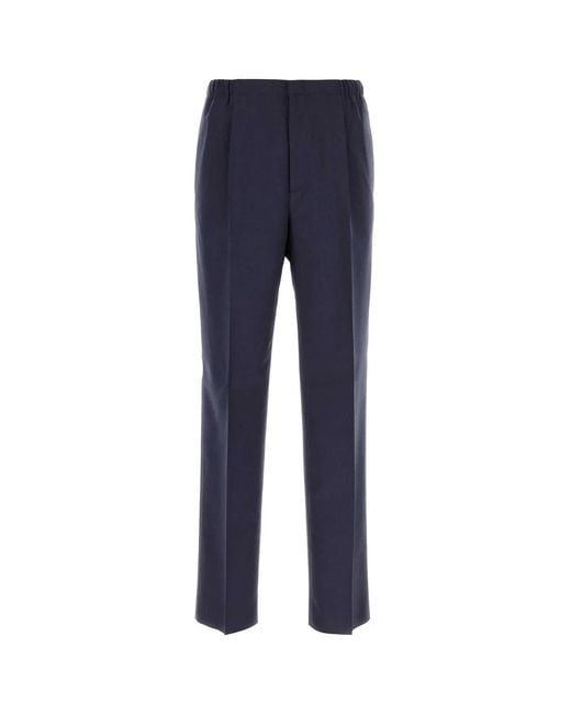 Fendi Blue Pantalone for men