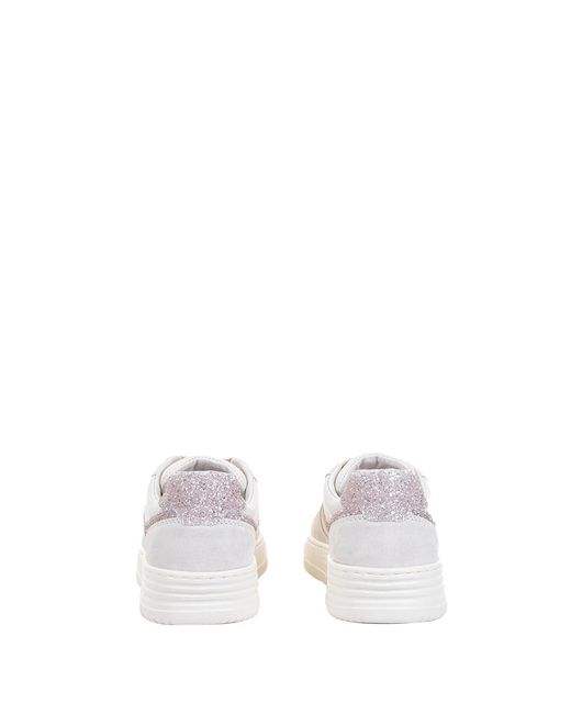 Hogan White H630 Sneaker With Glitter