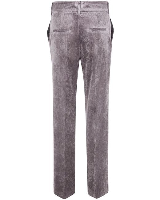 Antonelli Gray "Prunelli" Straight Leg Corduroy Trousers
