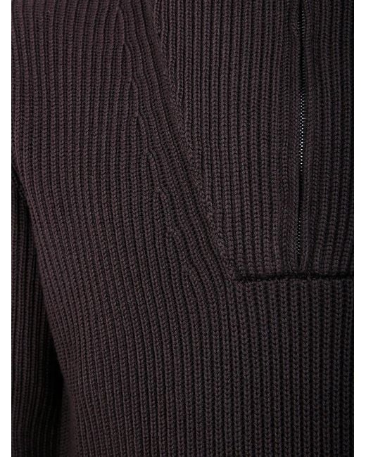 FILIPPO DE LAURENTIIS Blue Half Zip Sweater for men