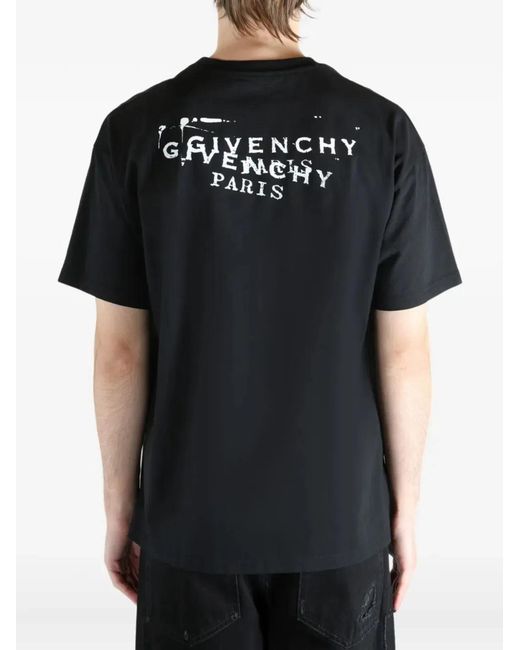 Givenchy Black Stamp T-Shirt for men