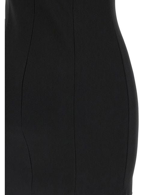 Nensi Dojaka Black Tulle Insert Dress