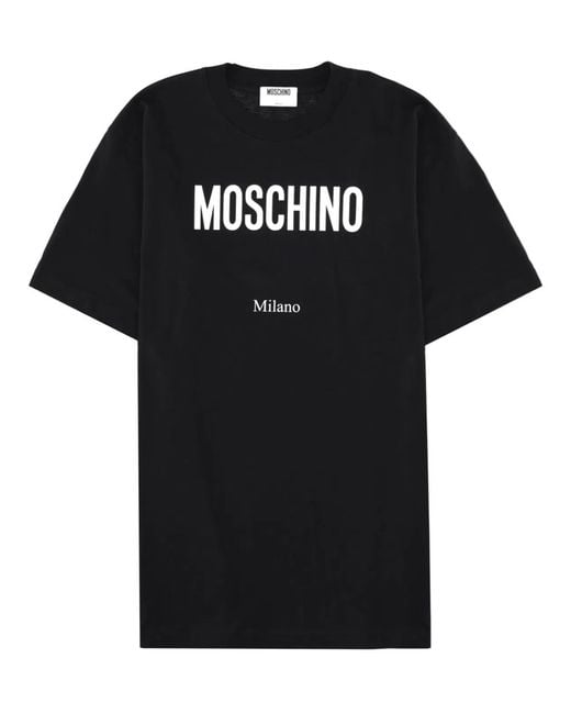 Moschino Black T-Shirt With Logo for men