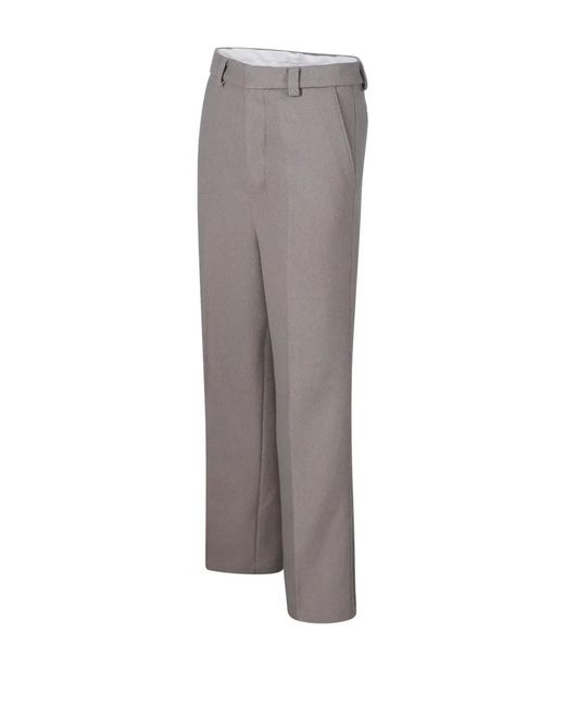 AMI Gray Wide Fit Trousers for men