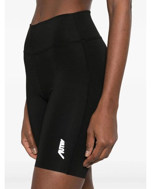 Autry Black Cyclist Shorts