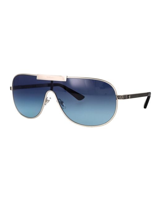 Versace Blue Metal Sunglasses for men