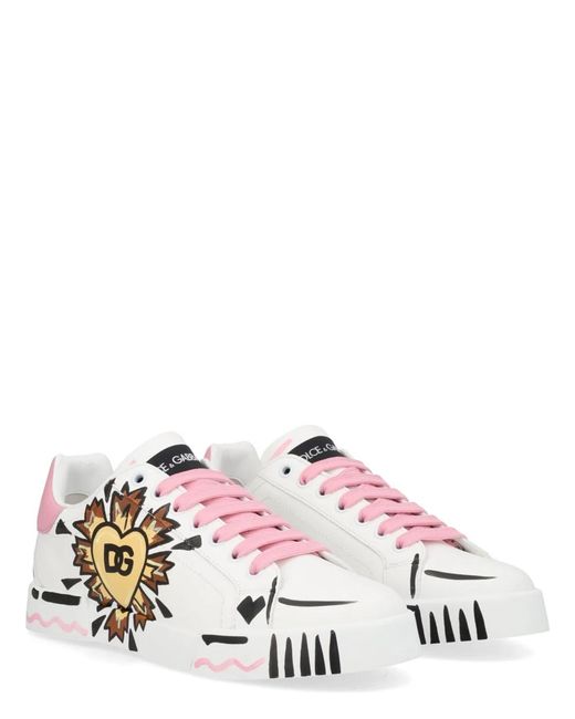 Dolce & Gabbana White Dolce & Gabbana Leather Italian Sneaker